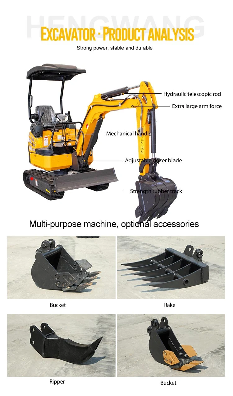China Factory 2ton Small Excavator Use in Farm